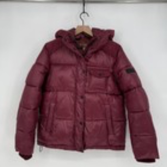 Koolaburra by UGG Corduroy Mid-weight Puffer Jacket in Wine - Picture 3 of 6